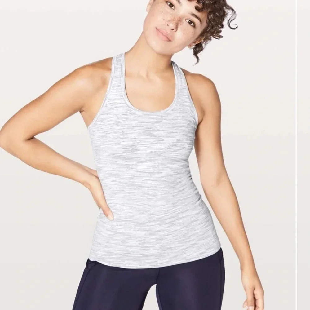 Lululemon Cool Racerback II Wee Are From Space Ice Grey Alpine White‎